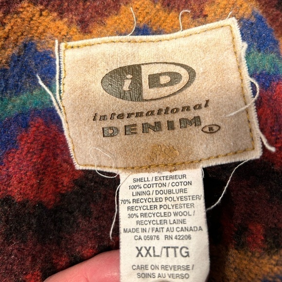 Vintage International Denim Trucker’s Jacket‎ Wool Blend Liner Rainbow Fed  XXL - Picture 6 of 6